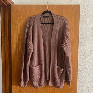 Women's Cozy Open Front Cardigan - Tan
